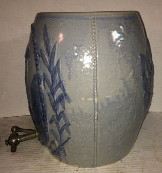 Antique c1915 ROBINSON Blue Decorated Stoneware Crock WATER COOLER 5