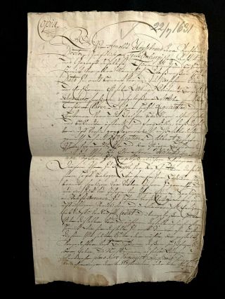 1631 Important Letter In Latin