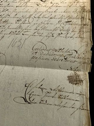 1631 IMPORTANT LETTER IN LATIN 4