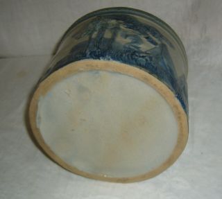 ANTIQUE c1903 SLEEPY EYE CHIEF BLUE SALT GLAZE STONEWARE BUTTER CROCK 9