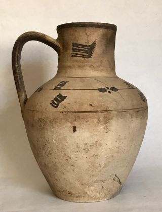 Large Antiquity Greek Cypriot Pottery Vessel Jug 3