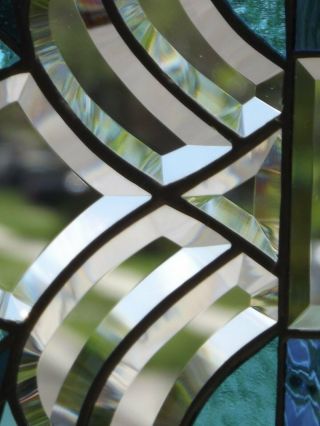 • Sunshine •Beveled Stained Glass Window Panel • 22 1/4 
