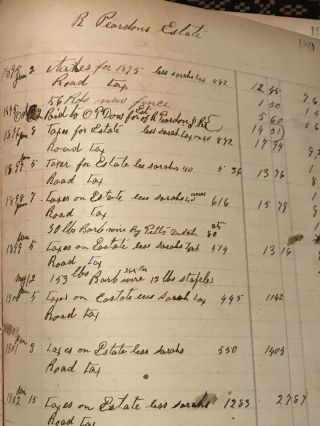 Antique 1883 - 1888 Hyde Co.  Loomis SD General Store Ledger with Estate Will AAFA 9