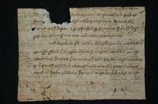 14th Century Latin Manuscript Interesting Antique Price 0.  1