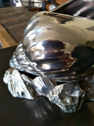 Antique Silver Plate Victorian Shell Nautilus Spoon Warmer 10