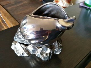 Antique Silver Plate Victorian Shell Nautilus Spoon Warmer