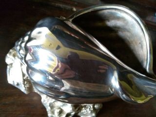 Antique Silver Plate Victorian Shell Nautilus Spoon Warmer 3