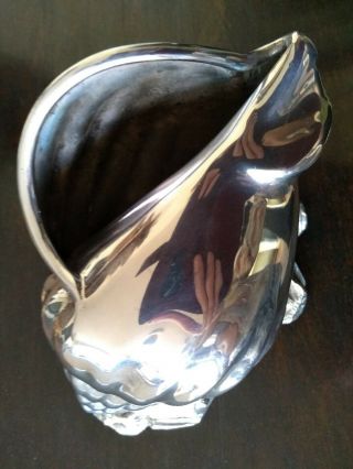 Antique Silver Plate Victorian Shell Nautilus Spoon Warmer 5