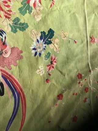 Antique Chinese Silk Embroidered Cloth,  monkey,  deer Birds off Paradise/blossom 10