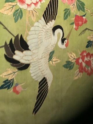 Antique Chinese Silk Embroidered Cloth,  monkey,  deer Birds off Paradise/blossom 2