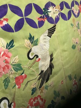 Antique Chinese Silk Embroidered Cloth,  monkey,  deer Birds off Paradise/blossom 5