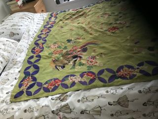 Antique Chinese Silk Embroidered Cloth,  monkey,  deer Birds off Paradise/blossom 8