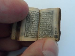 Antique Ottoman Rare Old Lithography Hafez Othman Miniature Koran Quran Islamic