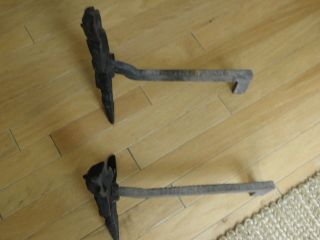 Vintage Virginia Metalcrafters cast iron Andirons & firedogs 6