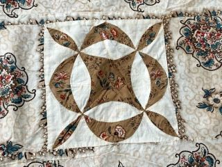 Early c 1830 - 40s PA Quilt Top Fabric Study Broderie Perse Bird Fabri 7