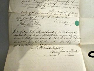 Identures & Judgement Release for N.  Y Bowery - Stanton & Rivington St.  ca 1845 10