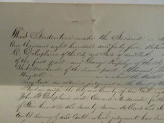 Identures & Judgement Release for N.  Y Bowery - Stanton & Rivington St.  ca 1845 3