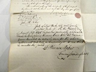 Identures & Judgement Release for N.  Y Bowery - Stanton & Rivington St.  ca 1845 8