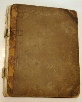 Antique 1860`s H.  Written English Cookbook Recipe Manuscript Ex Museum Hastings