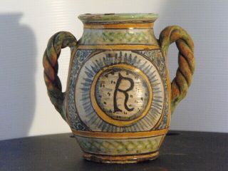 ANTIQUE MAJOLICA JAR,  15th.  Century 4