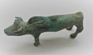 FINEST CIRCA 1200 - 1000BCE ANCIENT LURISTAN BRONZE RAM STATUETTE 4