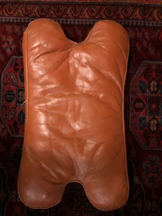 Antique Wooden Hand Carved Leather Camel Saddle Vintage Celal Aykut Turkey 5