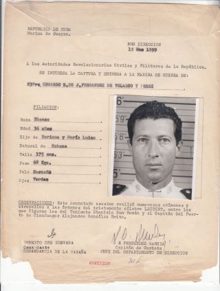 Ernesto Che Guevara Document Signed 1959 Official Revolution Detention Order Us