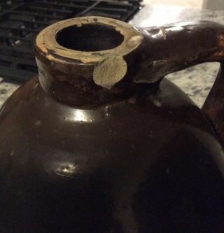Antique Stoneware Whiskey Jug Marked Property Of Clawer & Johnson Atlanta Ga 7