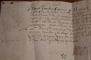 1594 Medieval Lord Land Pass Manuscript Document Letter Parchment Skin Rare