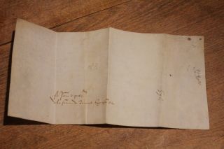 1594 medieval lord land Pass manuscript document letter parchment skin RARE 5