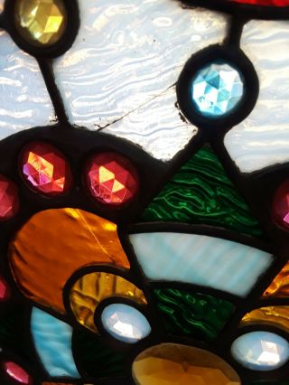 Colorful Antique Leaded Stained Glass Window 12
