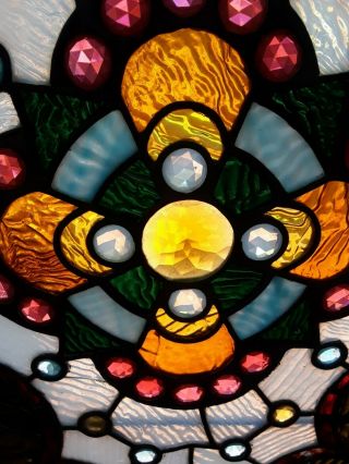 Colorful Antique Leaded Stained Glass Window 4