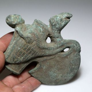 Circa 1000 - 500 Bc Luristan Bronze Military Ax Decorated - Intact