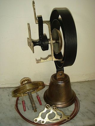 Large Victorian Door Bell,  Servants Bell.  Pull & Cranks,  Antique Stable Bell. 6