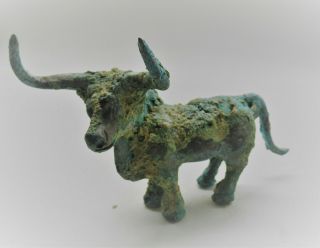 Very Rare Ancient Luristan Bronze Ram Figurine Circa 1200 - 800bc Authentic