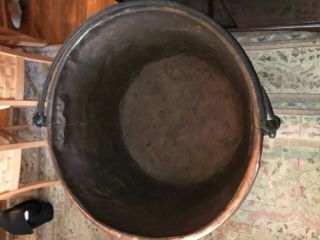 EXTRA LARGE FRENCH COPPER APPLE BUTTER CAULDRON WITH STAND 2