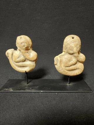 Pre - Columbian Jamacoaque Figures From Ecuador.  Ca.  600 Ad.