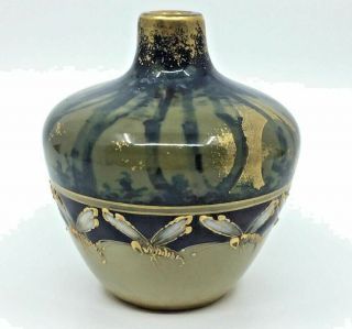 Turn Teplitz Amphora Forest Sunrise Vase Wasps Art Nouveau
