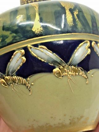 Turn Teplitz Amphora Forest Sunrise Vase Wasps Art Nouveau 4
