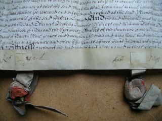 1678 Vellum Indenture & Seals.  Robert Legard of Analby,  Kingston Upon Hull 5