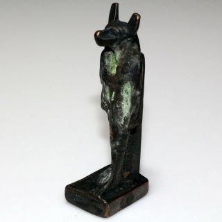 Scarce - Circa 1000 - 500 BC Egyptian Bronze ANUBIS Statue - INTACT 3