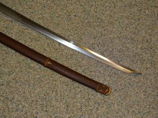 Rare & Minty WWII Japanese Samurai Sword Shin - Gunto w/ Numbered Ishizuke Chape 3