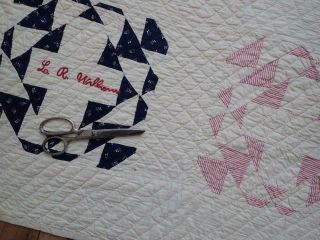 Wonderful Columbiana OHIO Antique 1886 Signature QUILT 7