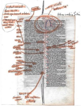 1 Leaf Rare 13th Cent.  Vellum Latin Vulgate Bible Manuscript,  Textual Variant 3