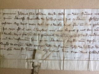 Vellum Document,  Hanbury Staff,  1323 3