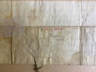 Vellum Document,  Hanbury Staff,  1323 6