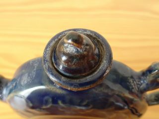 c.  15th - Antique Chinese China Yuan Ming Dragon Porcelain Blue Tea Pot Flask 10