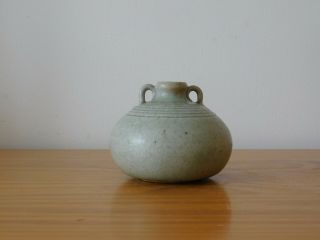 Antique Chinese Yuan Ming Longquan Celadon Porcelain Scholar ' s Water Dropper 4