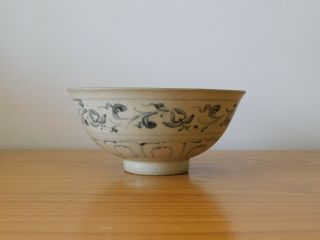 C.  13th - Antique Ancient Chinese Blue & White Yuan Ming Porcelain Bowl