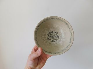 c.  13th - Antique Ancient Chinese Blue & White Yuan Ming Porcelain Bowl 6